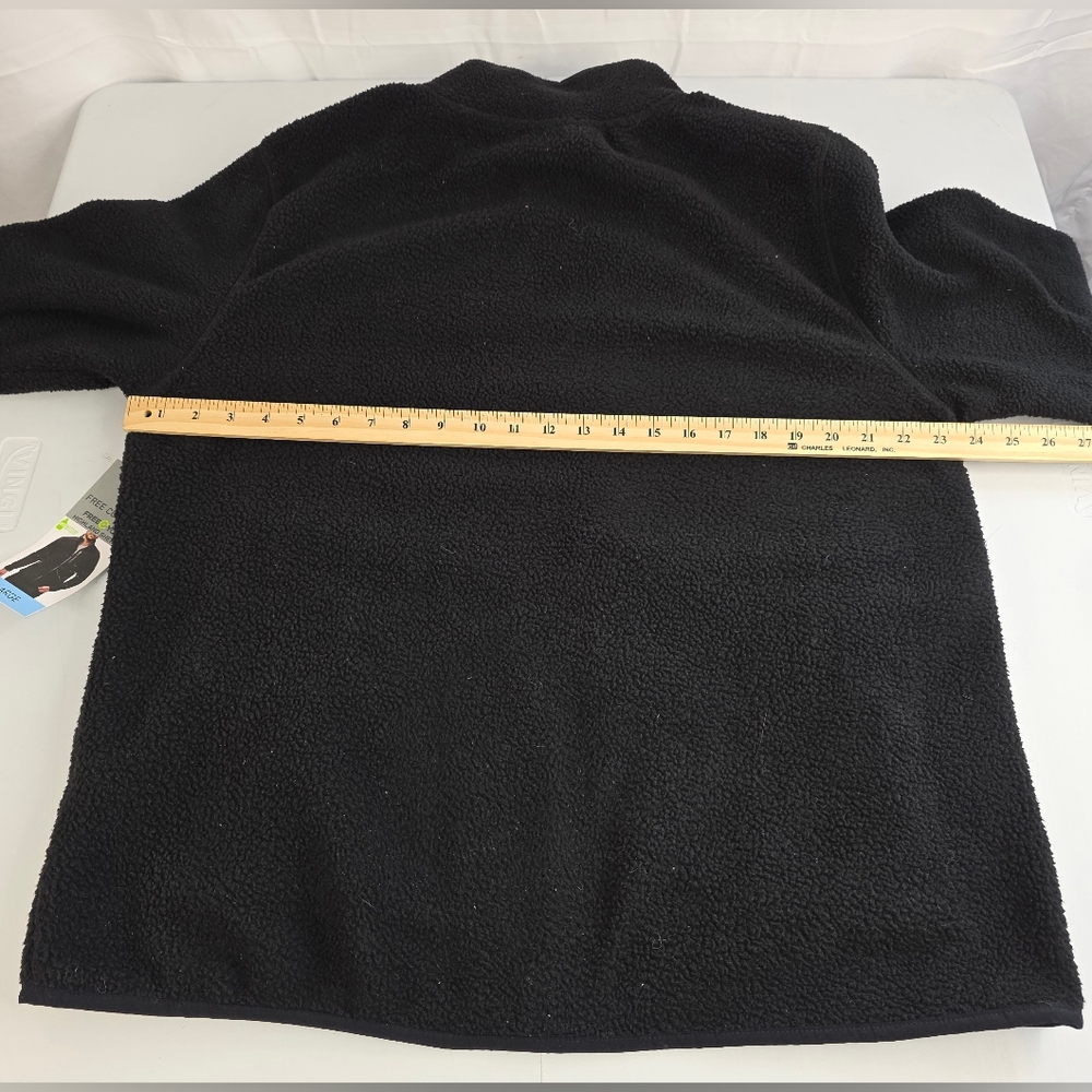 Free Country Black Fleece Zip-Up Jacket Size Large NWT AT-3236 - Picture 8 of 10